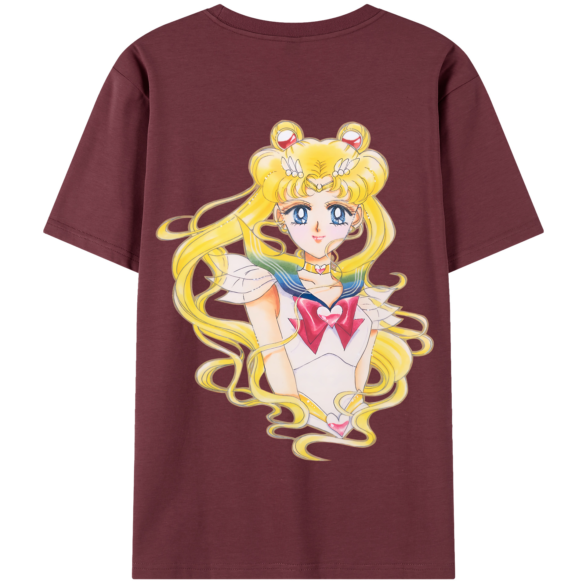 （画像用） 美少女戦士セーラームーン 月野 うさぎ つきの うさぎ Sailor Moon Tsukino Usagi 綿100％半袖Tシャツ（背面プリント）
